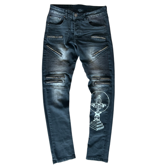 Spiritual punk biker denim